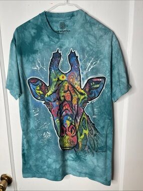The Mountain M Giraffe Tee Shirt T-shirt Medium Unisex Colorful San Diego Zoo